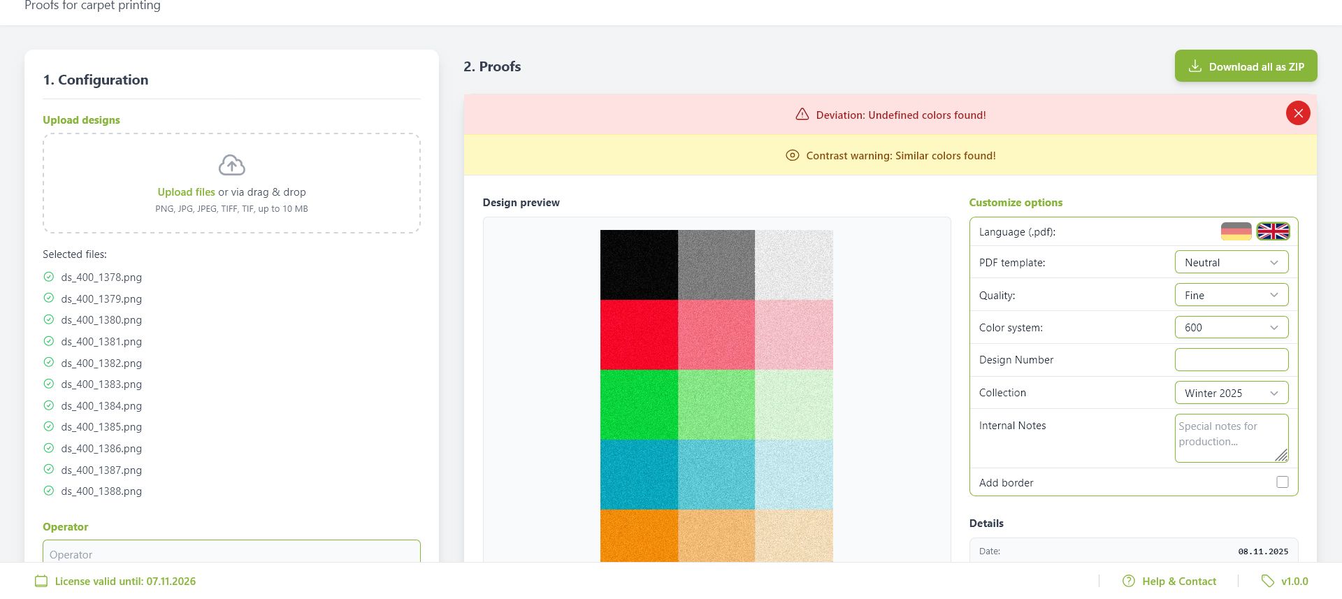 Screenshot der Workflow-Integration